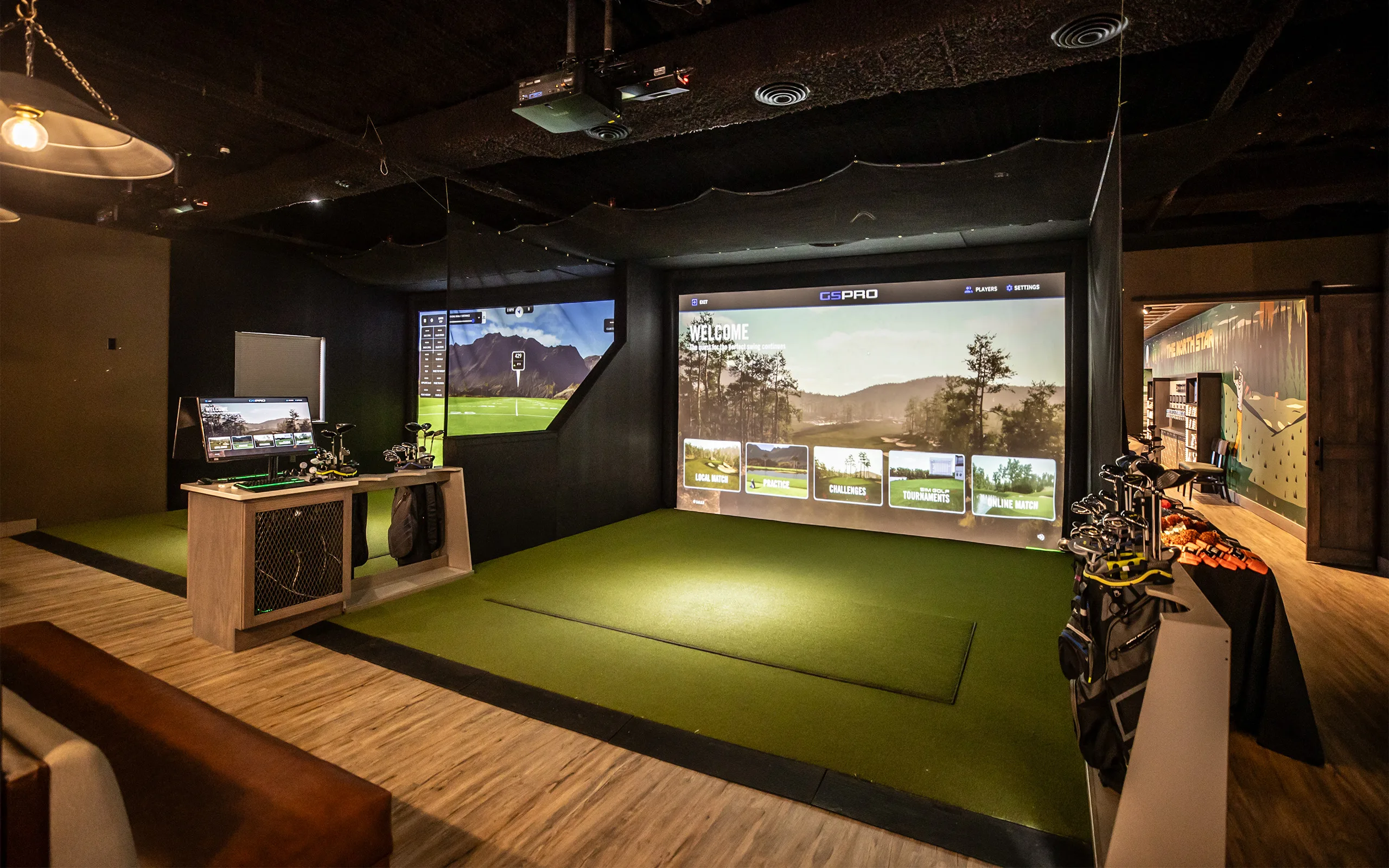 Premium golf simulator for home and indoor golf